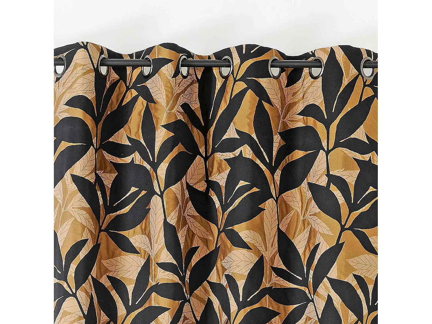 Rideau d'ameublement aux feuillages exotiques