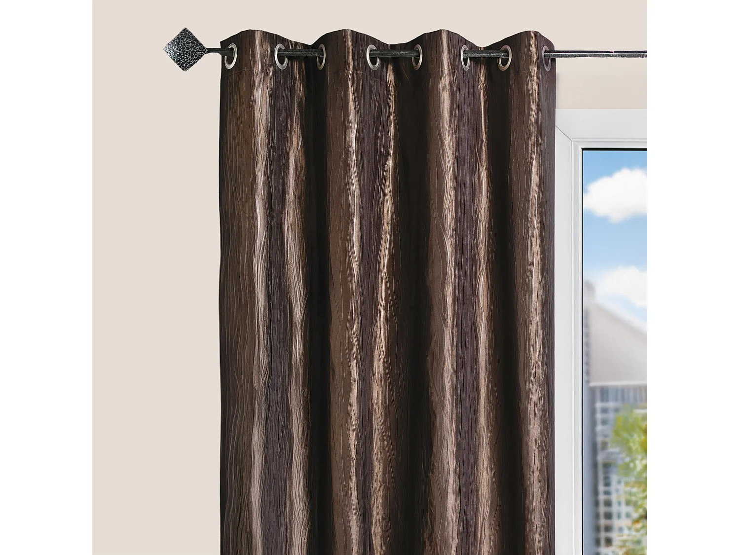 Cortina en Tafetán Arrugado