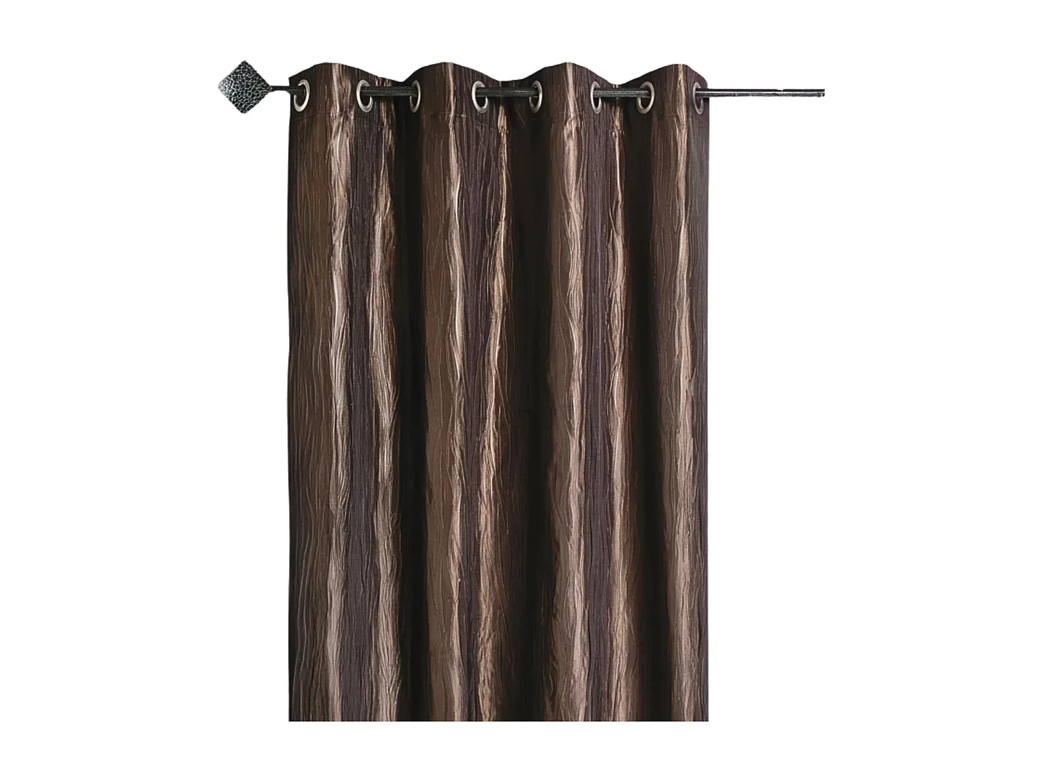 Seidentaftvorhang zerknittert