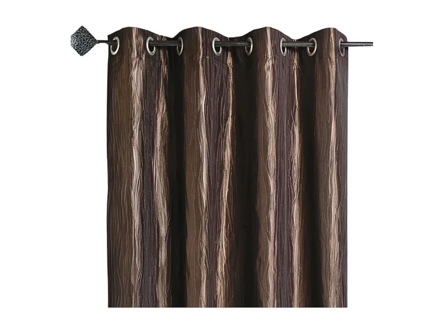 Seidentaftvorhang zerknittert