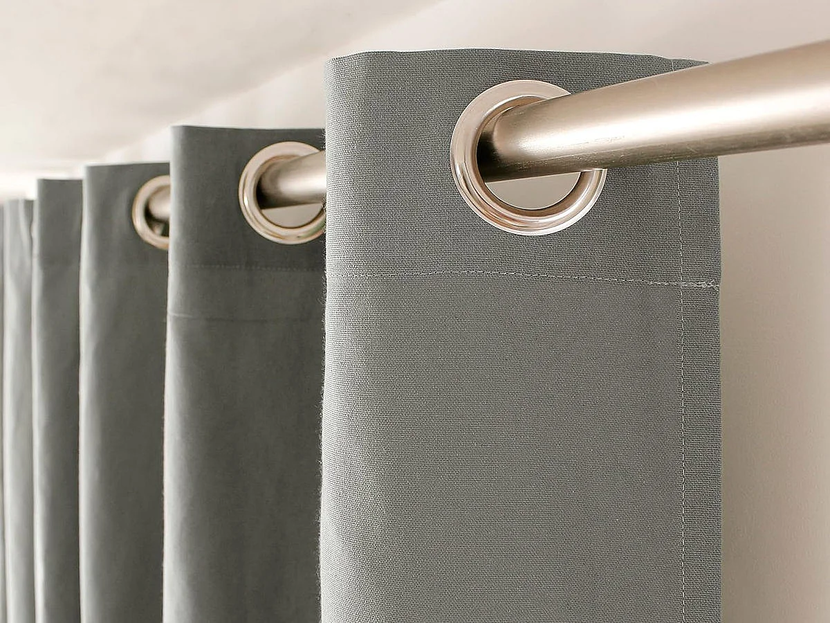 Cortina colorida de algodón puro 8 ollaos