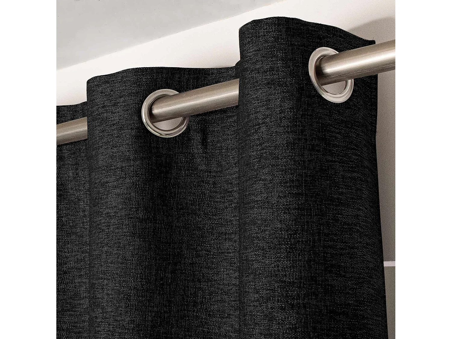 Cortina lisa opaca "trenzada" 140 x 240 cm