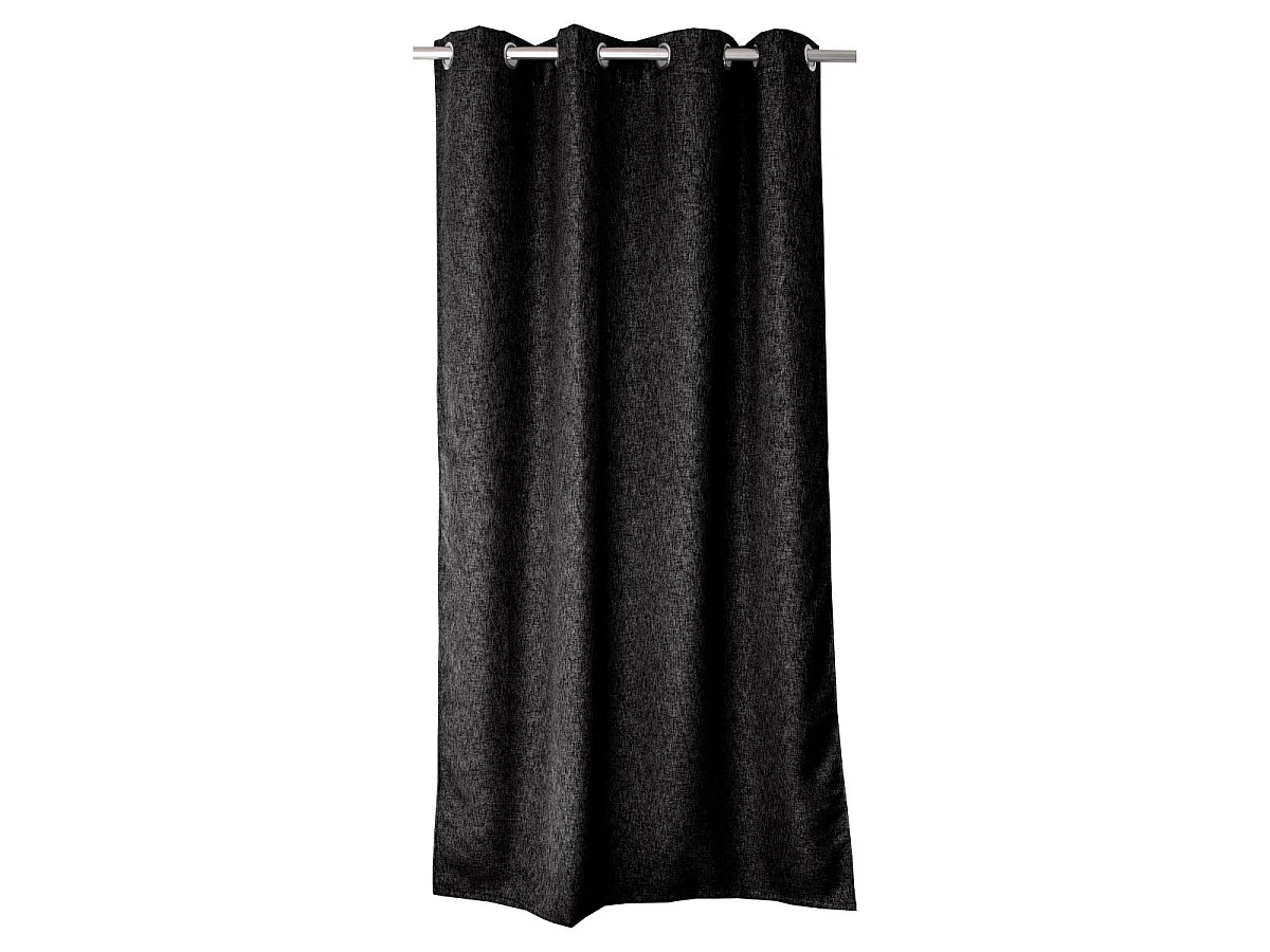 Rideau Occultant à Œillets "Natté" 140x240cm Noir