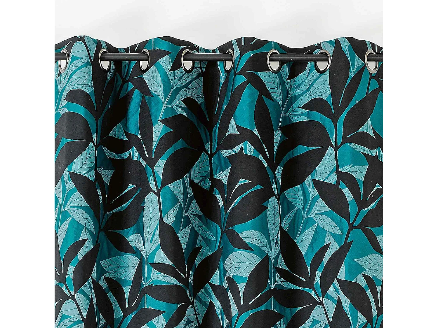 Rideau d'ameublement aux feuillages exotiques