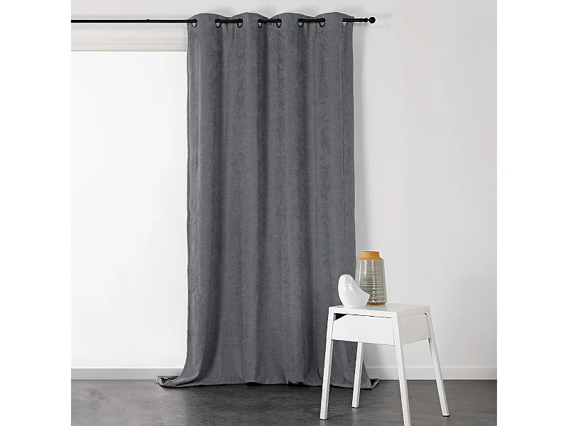 Cortina con Ojetes Aislante y Repelente al Agua Efecto Terciopelo