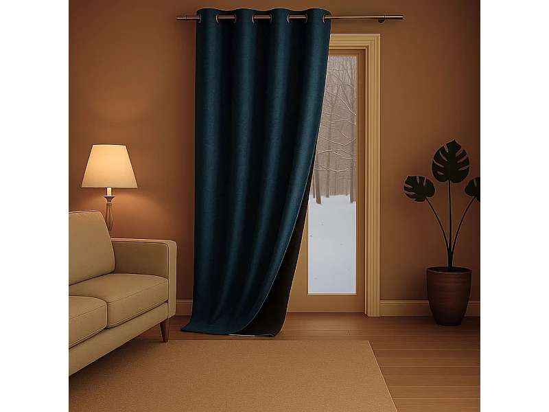 Rideau anti-froid doublé polaire