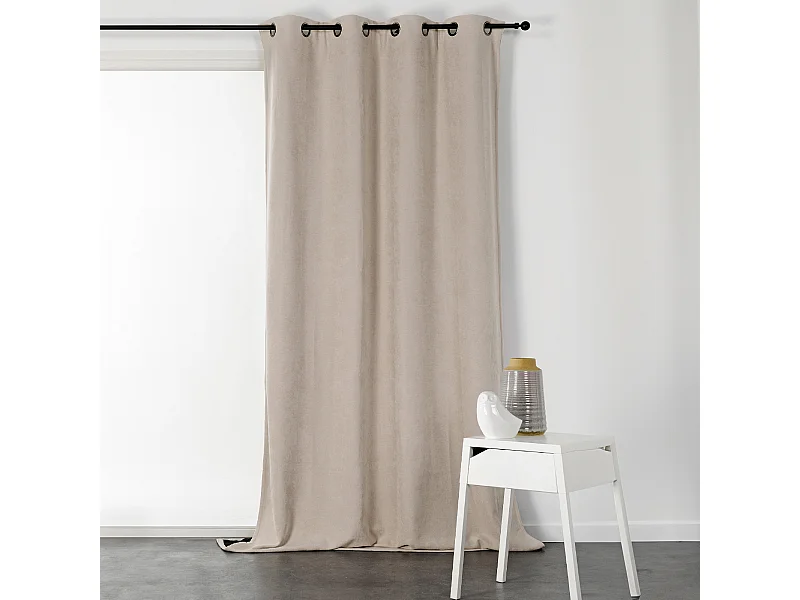 Cortina con Ojetes Aislante y Repelente al Agua Efecto Terciopelo