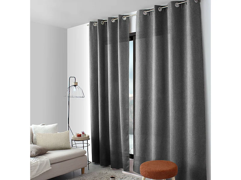 Cortina con ojales de terciopelo chenilla 140 x 240 cm