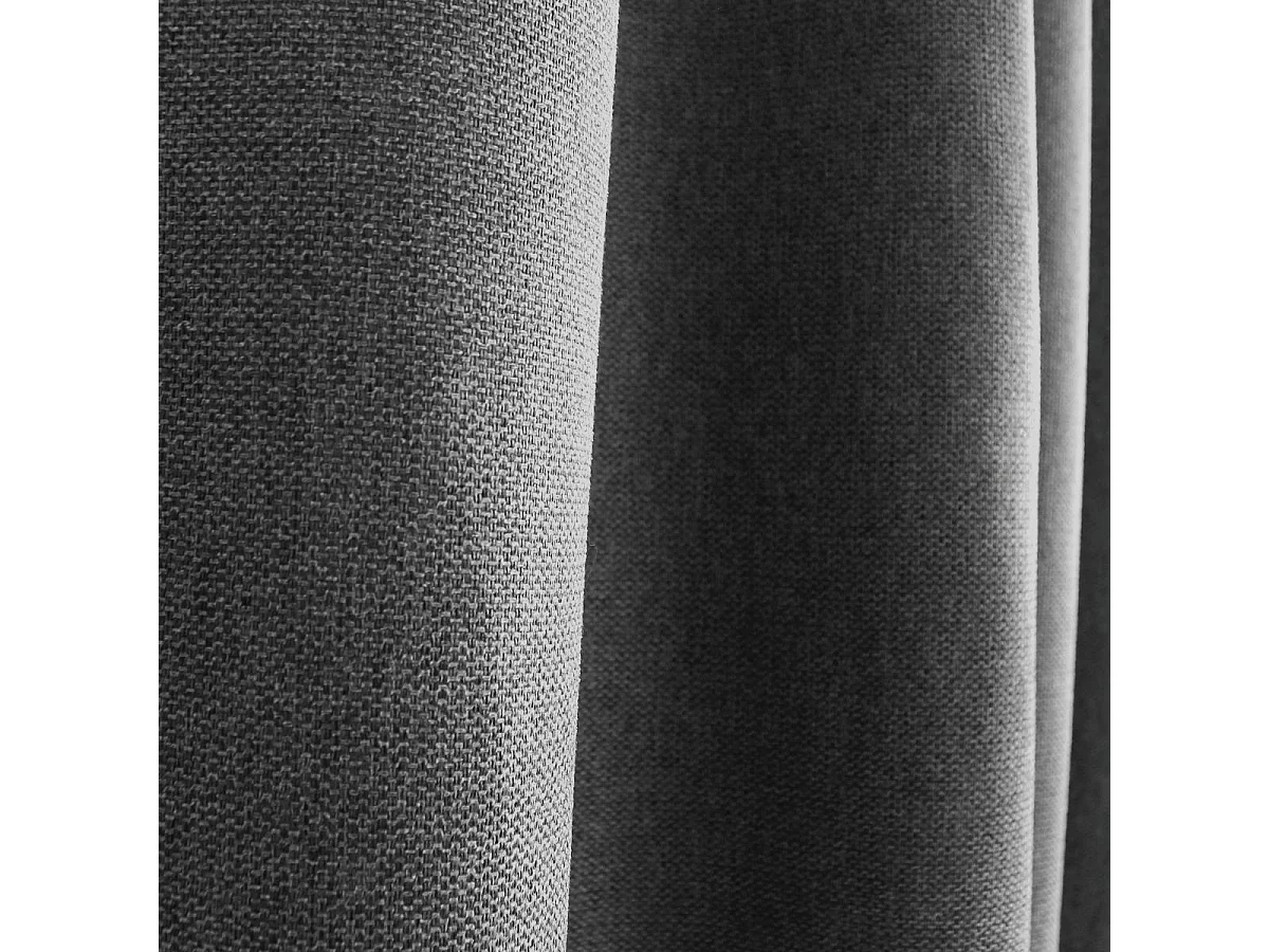 Rideau à Œillets en Velours "Lagarta" 140x240cm Gris Foncé