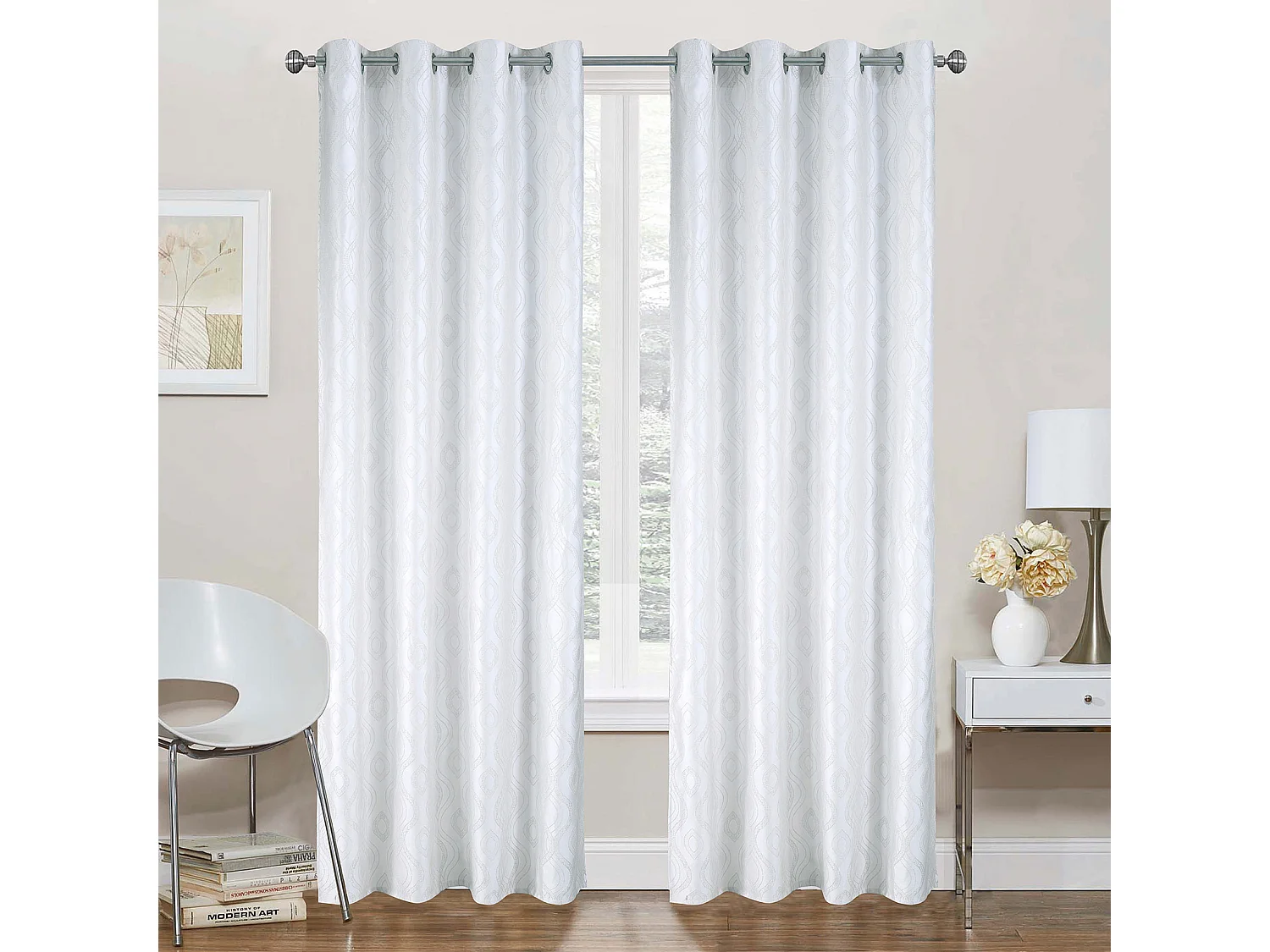 Paire de rideaux obscurcissant à motifs