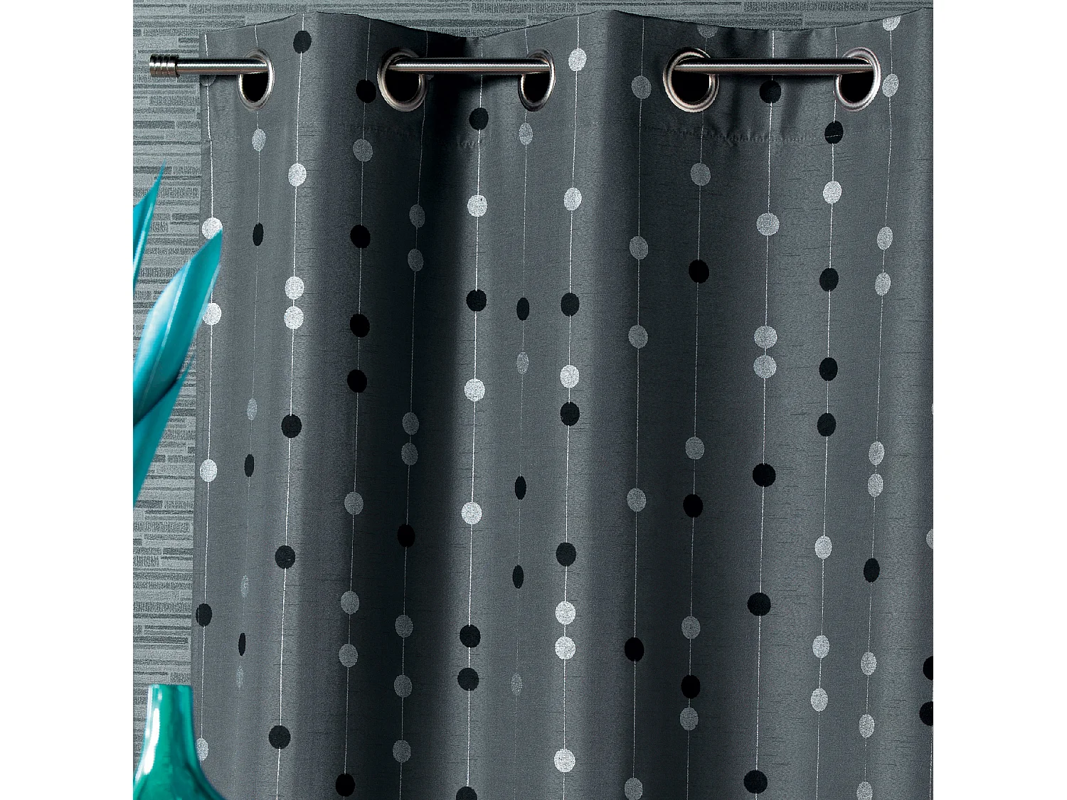 Cortina Efecto Bolas Tejidas 140 x 260 cm