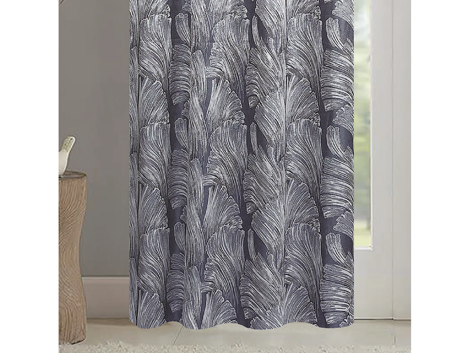 Par de cortinas jacquard tejido con relieve abstracto 140 x 260 cm