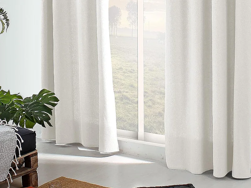 Cortina de decoración en algodón reciclado 135 x 240 cm