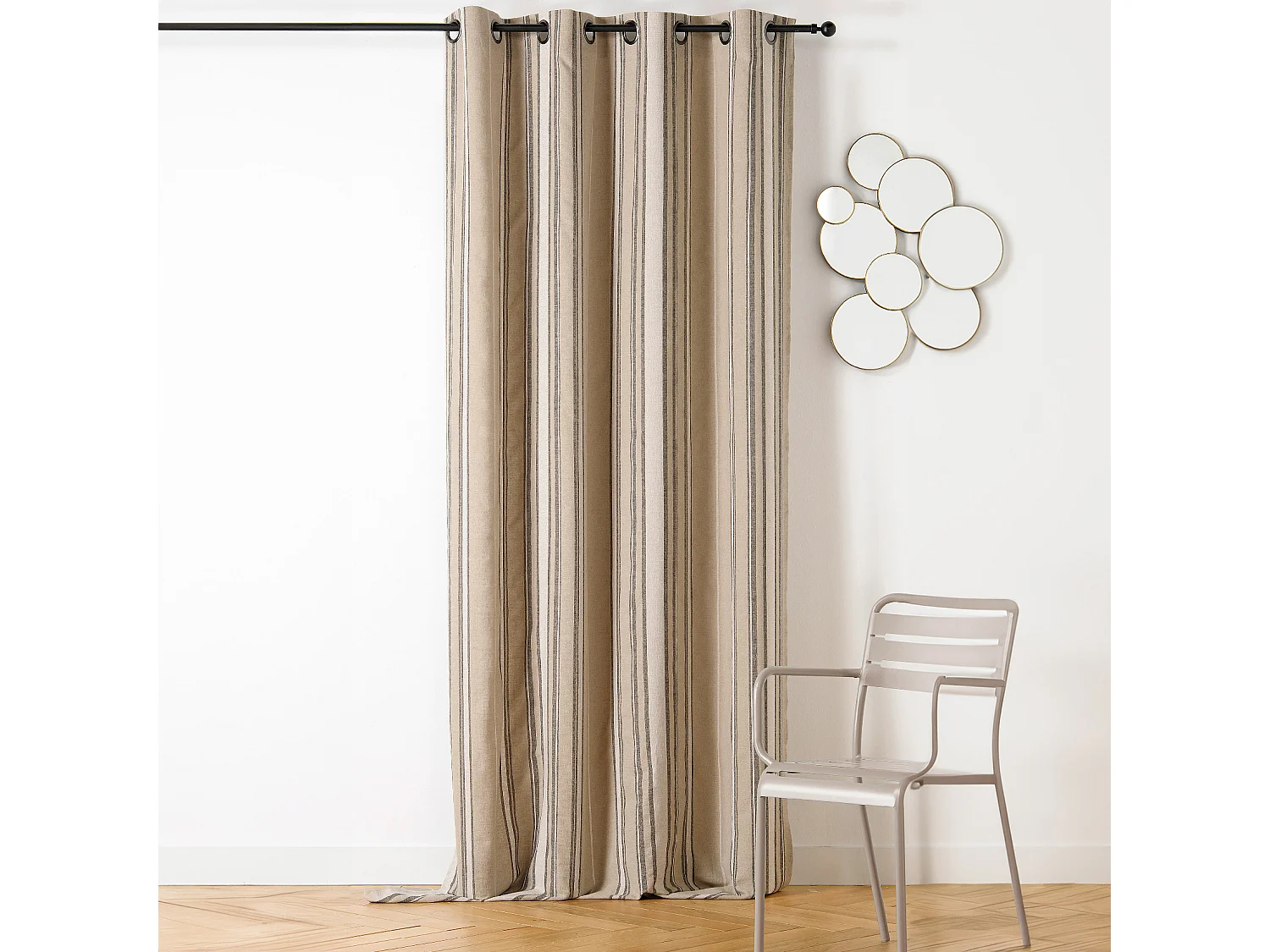 Vorhang mit Ösen Gestreift Mediterraner Stil 140 x 265 cm