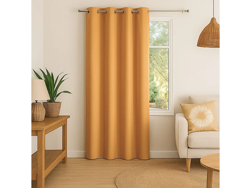 Cortina 100% opaca con efecto moteado 140 x 180 cm