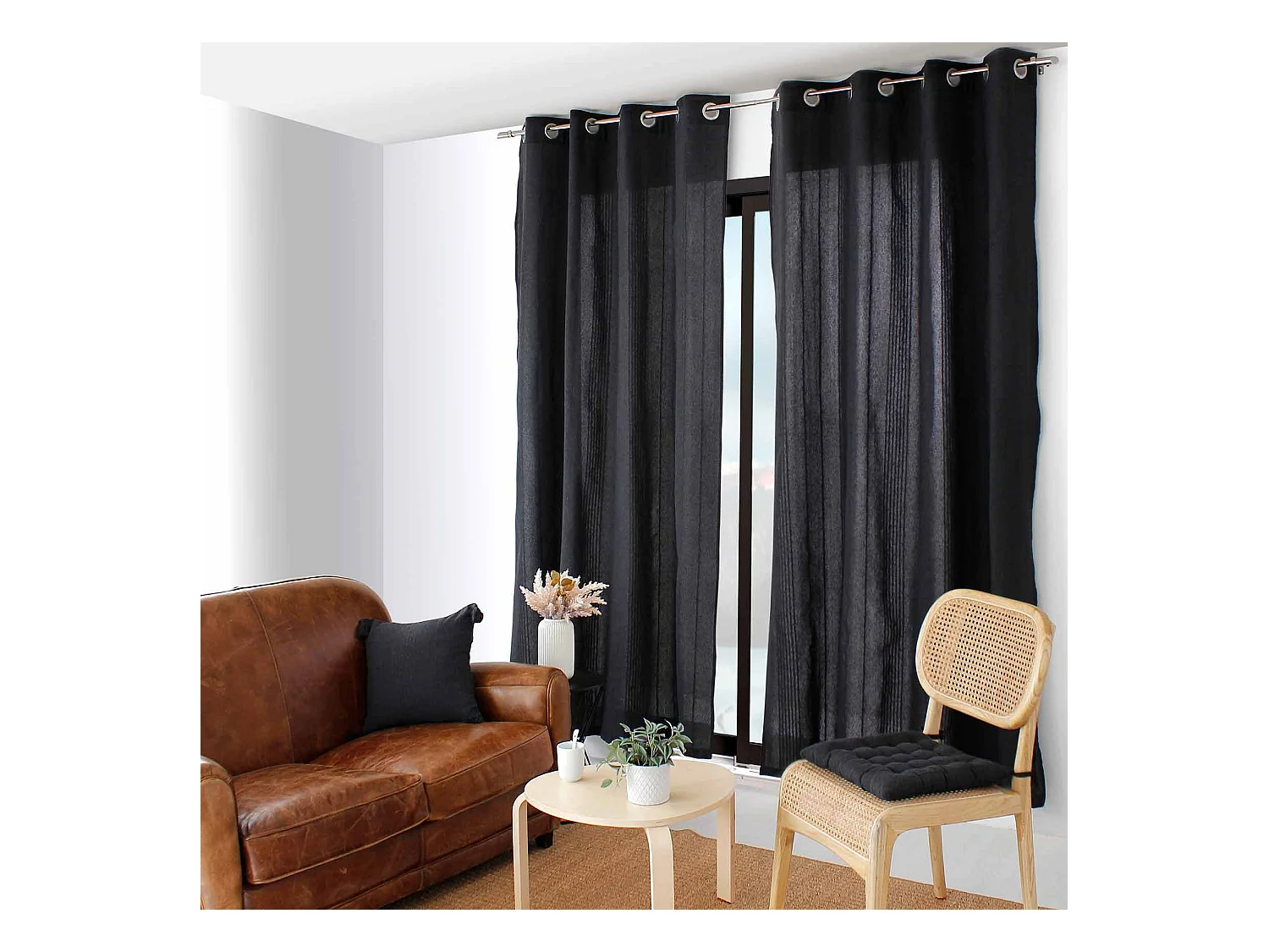 Rideau tendance en coton recyclé