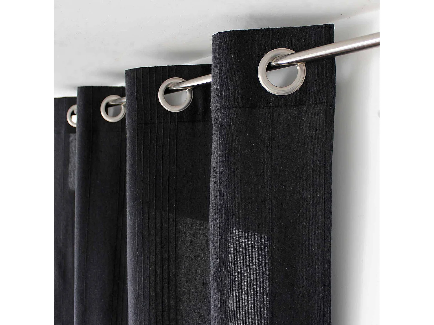 Rideau à Œillets "Bombay" 140x240cm Anthracite