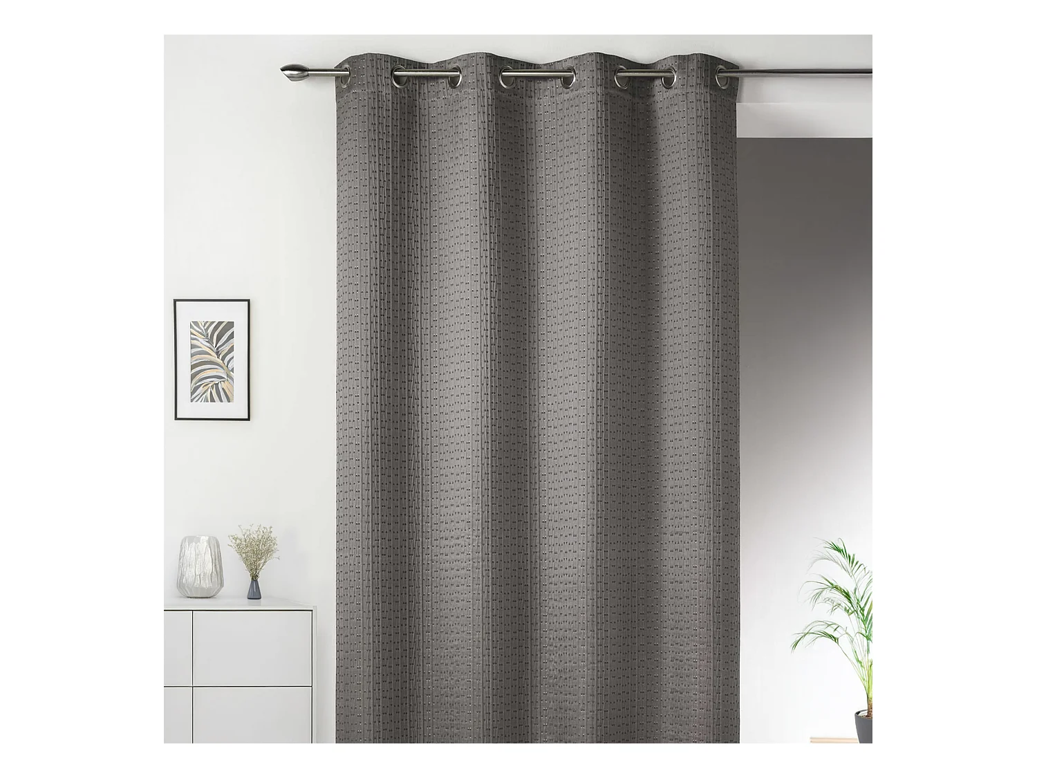 Rideau épais en Jacquard Uni à Reliefs