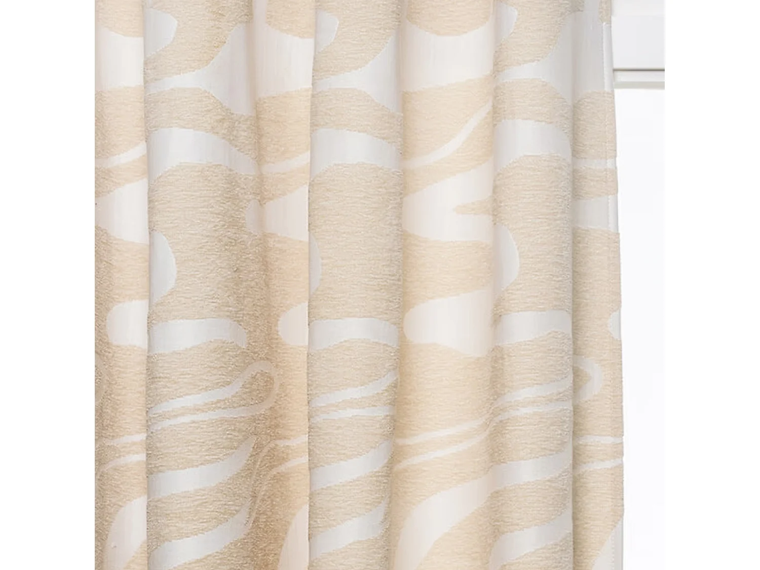 Ösenvorhang aus Jacquard-Chenille mit abstraktem Welleneffekt 140 x 260 cm