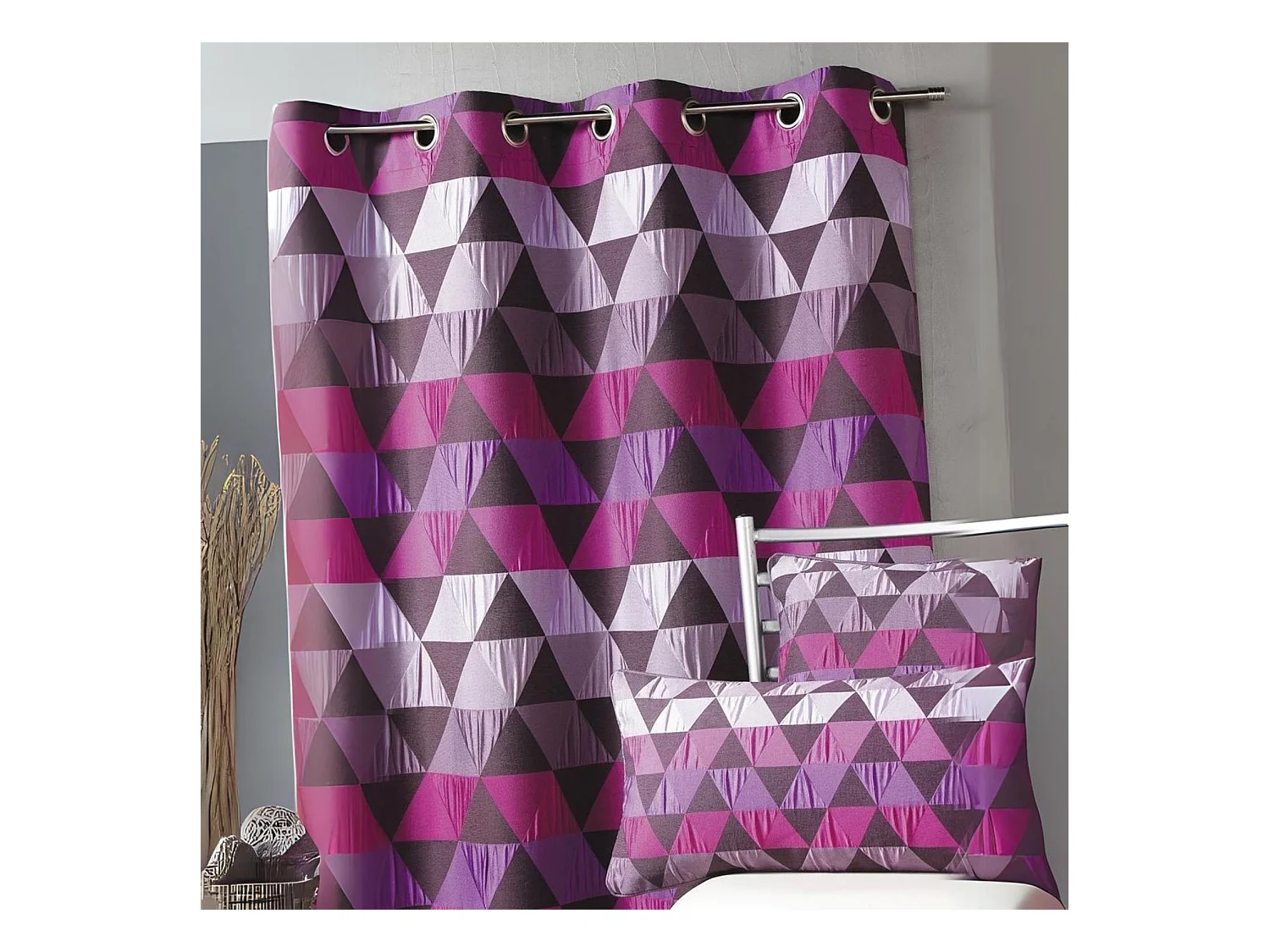 Rideau ameublement Jacquard 'triangles'