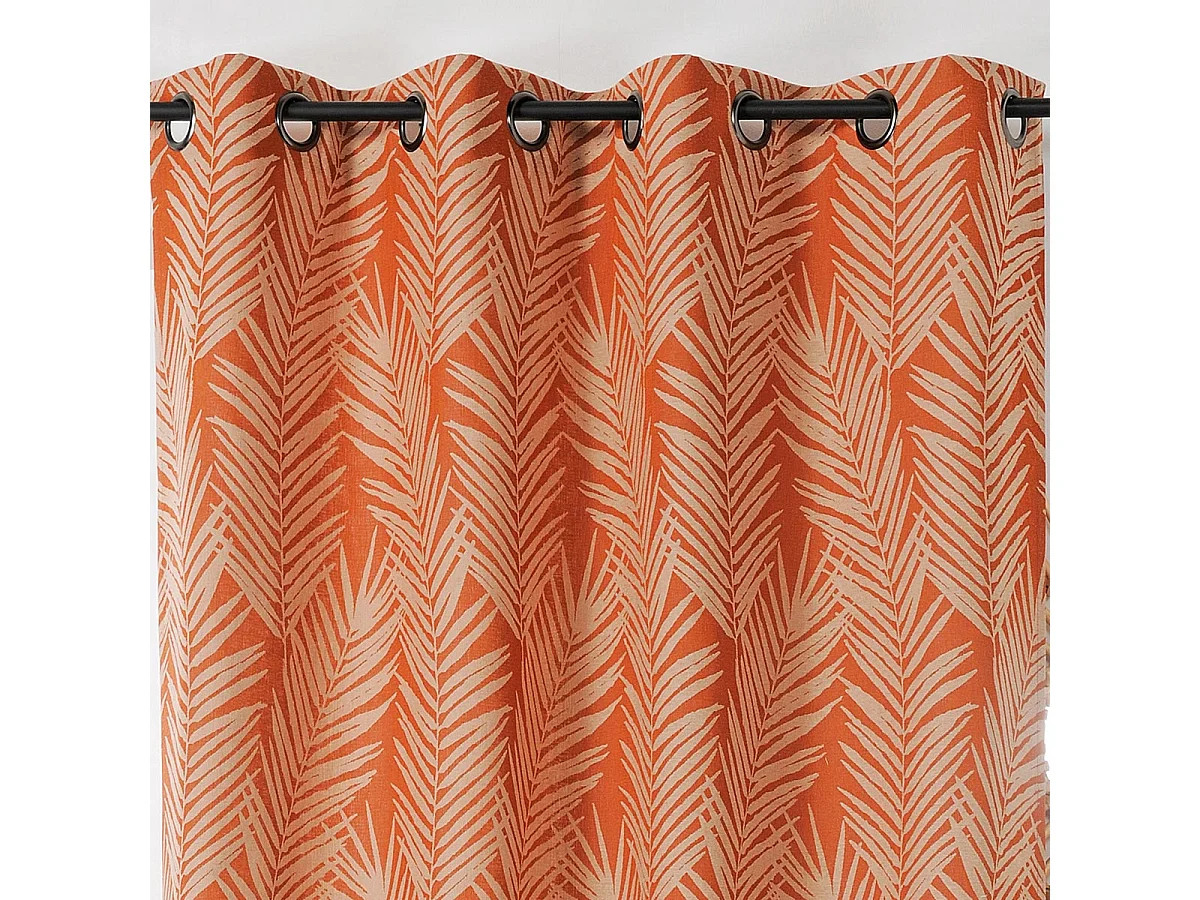 Cortina estampada hoja de palmera 140 x 240 cm
