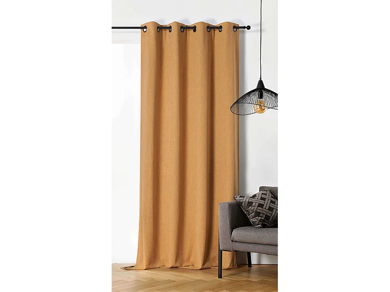 Rideau obscurcissant et isolant à effet tissé