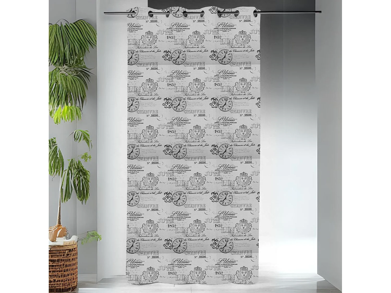 Cortina opaca impresión "fábrica" 145 x 260 cm