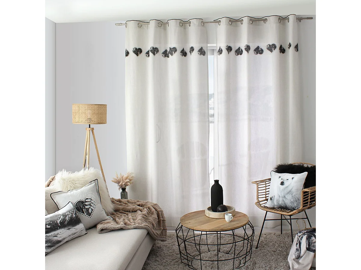 Rideau à Œillets "Épicéa" 140x240cm Beige