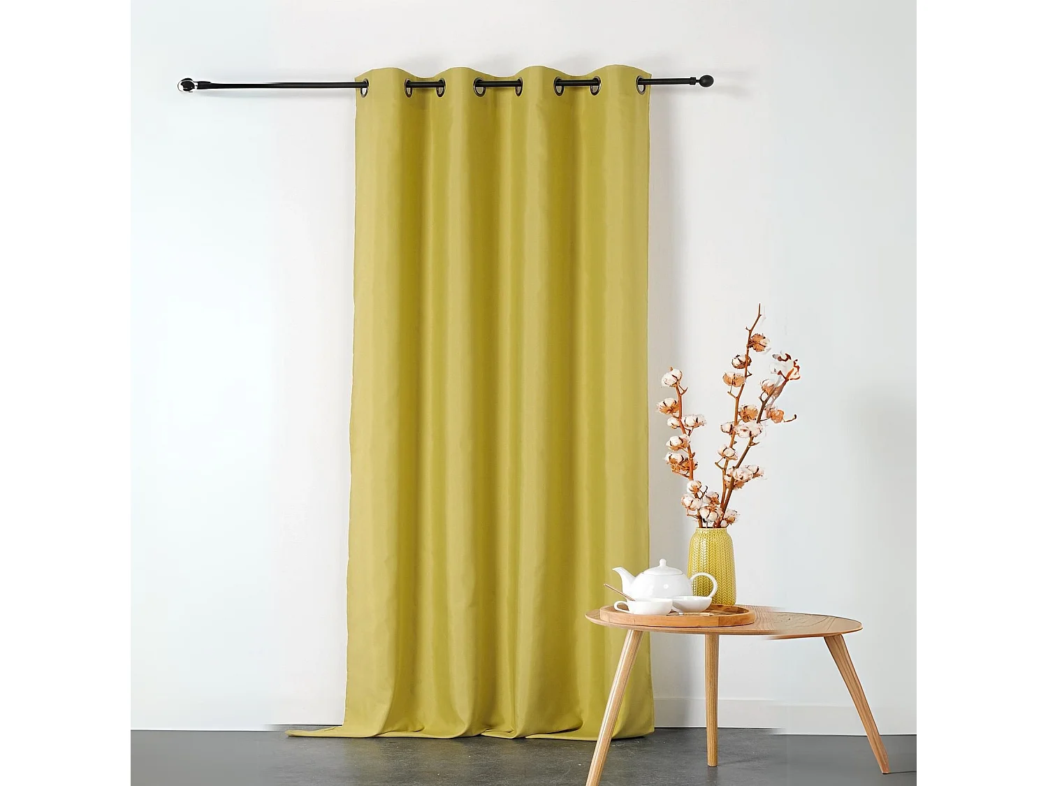 Rideau ignifugé en toile demi natté non feu M1