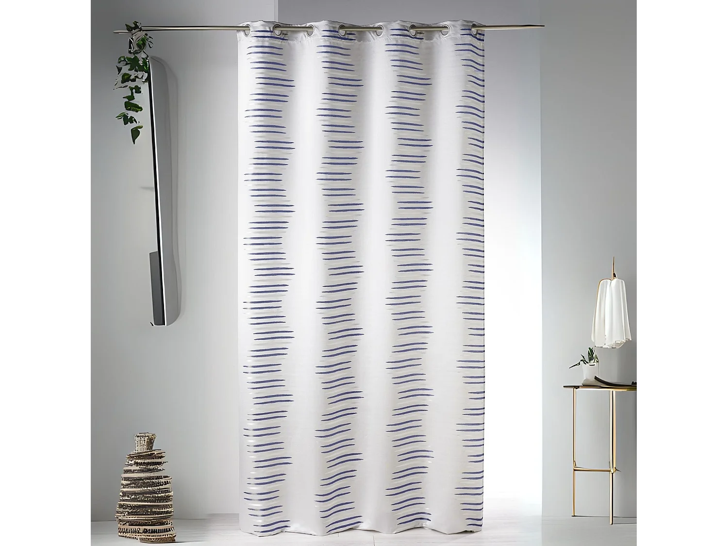 Cortina en jacquard con olas fantasía 140 x 260 cm