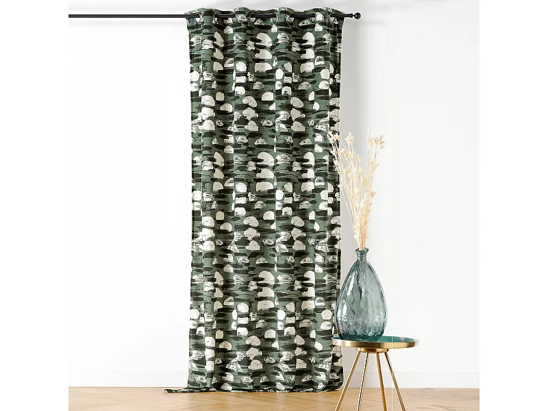 Cortina con Ojetes Paisaje Abstracto 145 x 260 cm