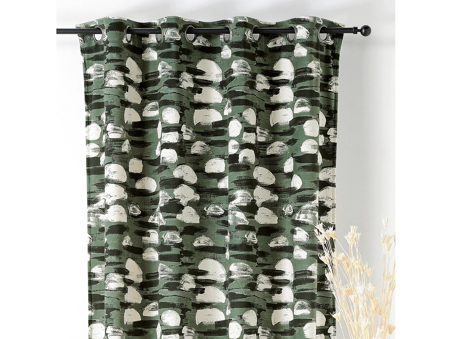 Cortina con Ojetes Paisaje Abstracto 145 x 260 cm