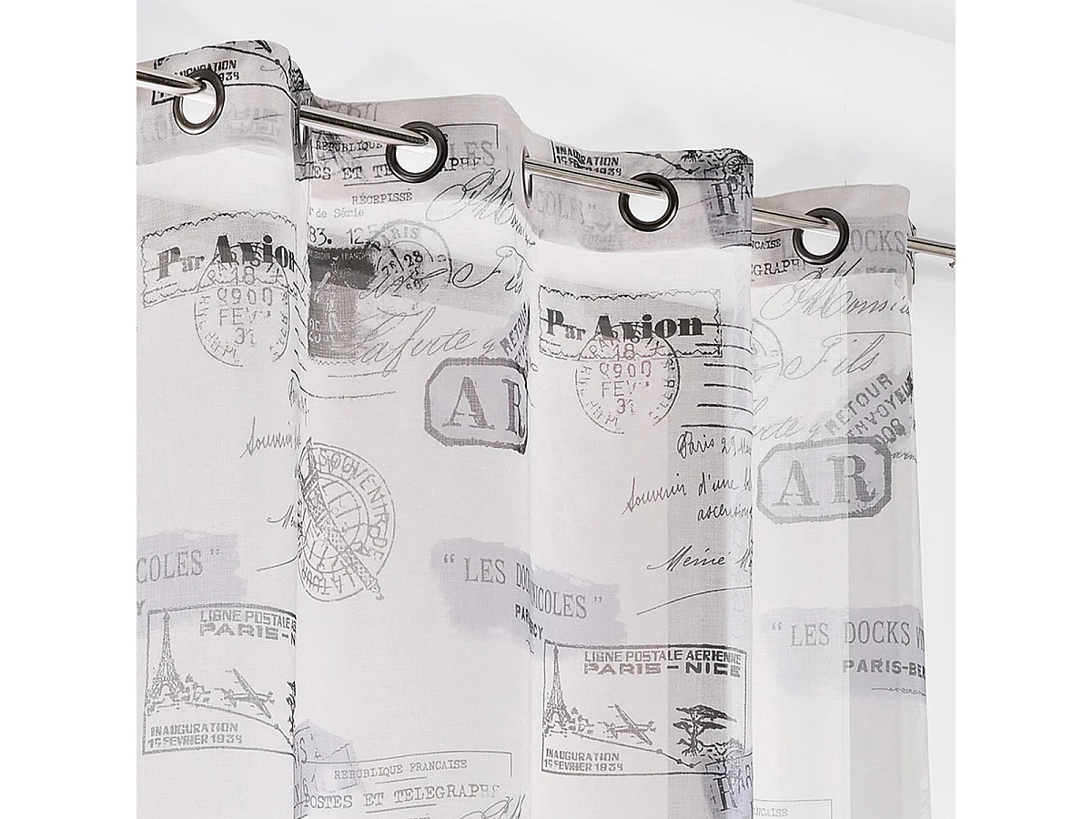 Cortina opaca impresión tampones de pasaporte 145 x 260 cm