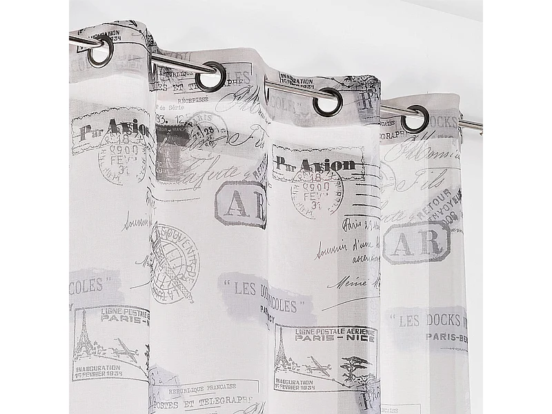 Cortina opaca impresión tampones de pasaporte 145 x 260 cm