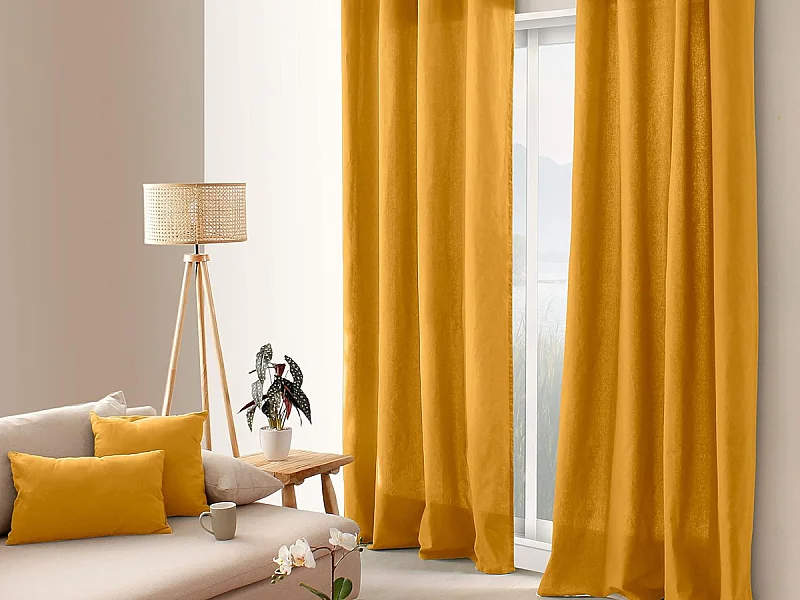 Cortina colorida de algodón puro 8 ollaos