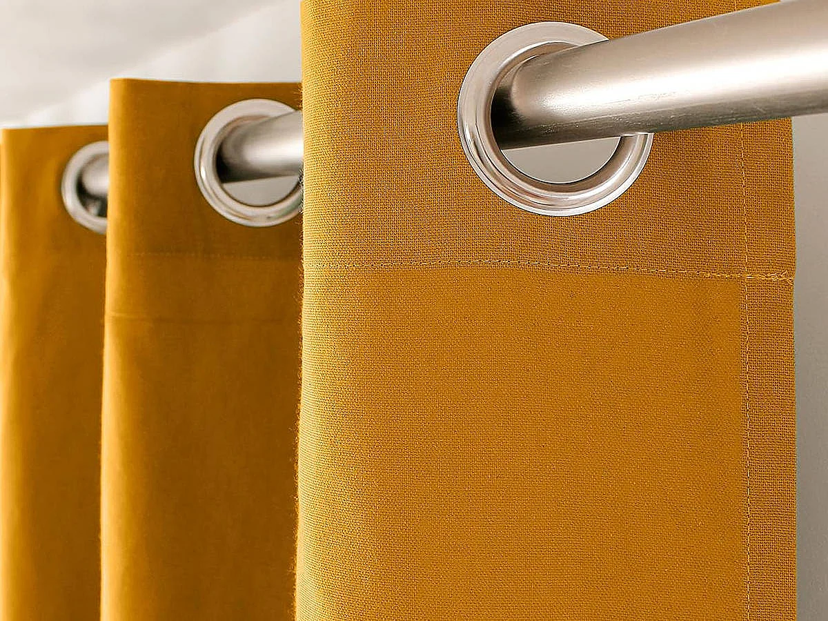 Cortina colorida de algodón puro 8 ollaos