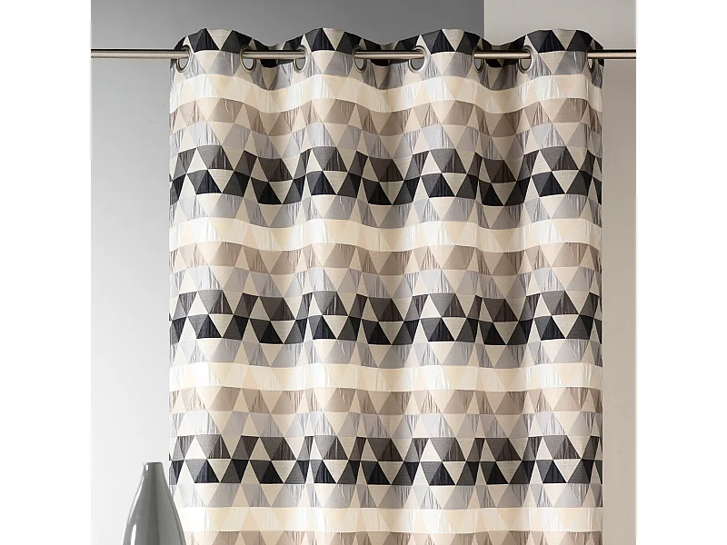 Rideau d'ameublement motifs triangles