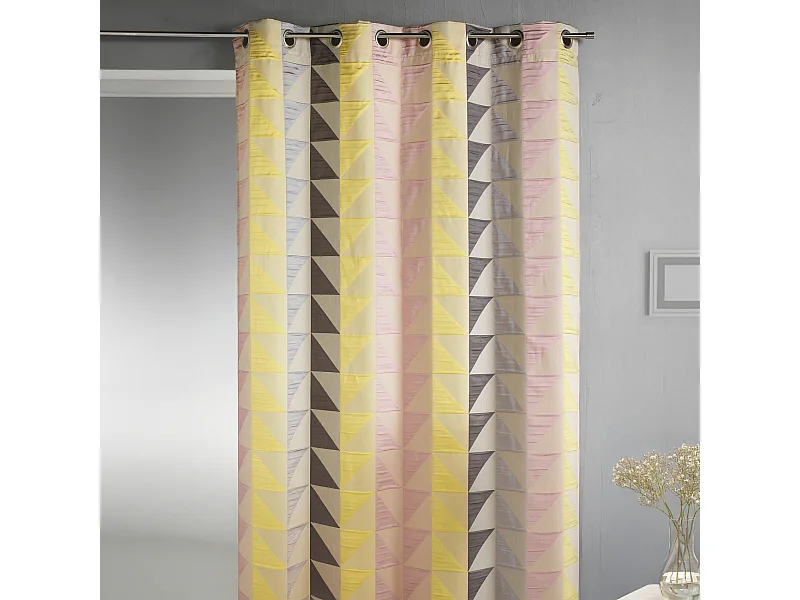 Rideau en jacquard imprimés triangulaires