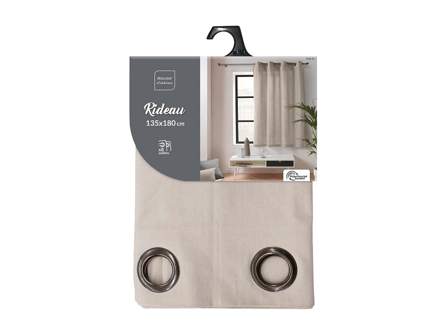 Dekoschal aus recycelter Polyester/Baumwolle 135 x 180 cm