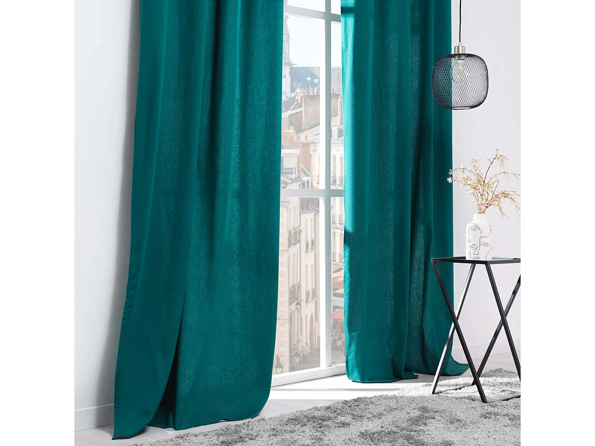 Rideau à Œillets "Twily" 135x260cm Émeraude
