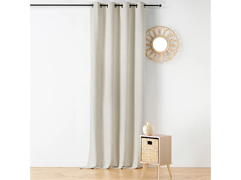 Cortina Térmica con Ojales Efecto Bouclé