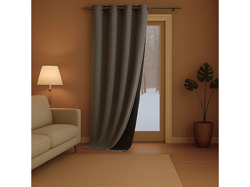 Rideau anti-froid doublé polaire