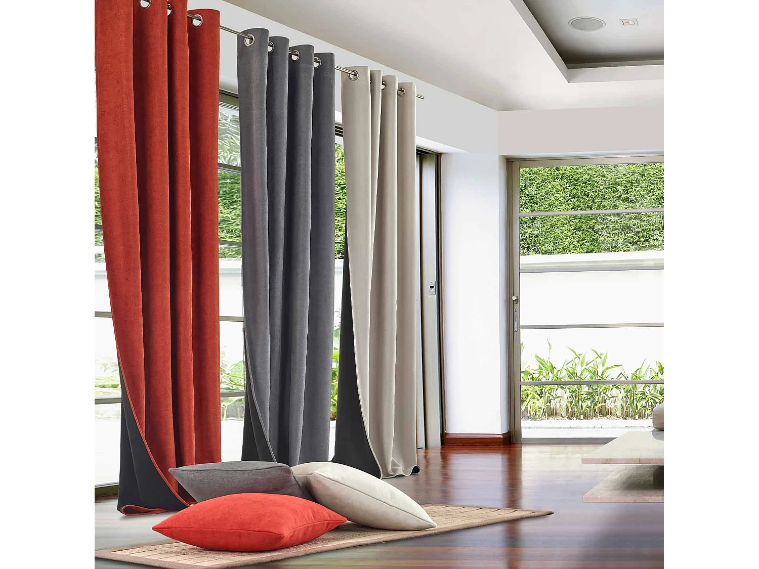 Rideau anti-froid doublé polaire