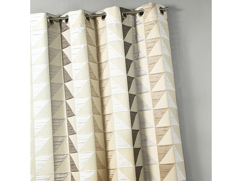 Rideau en jacquard imprimés triangulaires