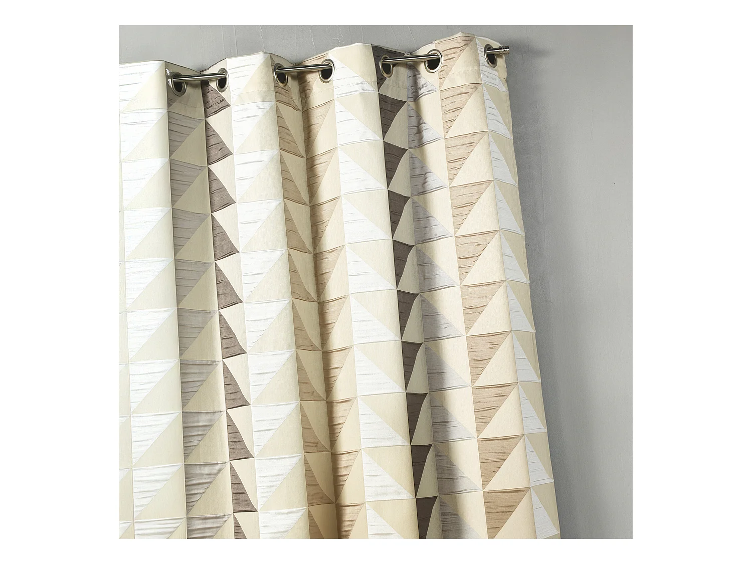 Rideau en jacquard imprimés triangulaires