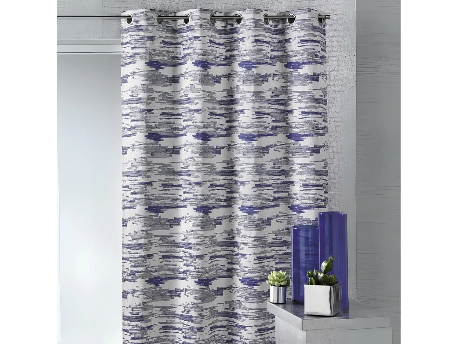 Cortina jacquard estampado militar 140 x 260 cm