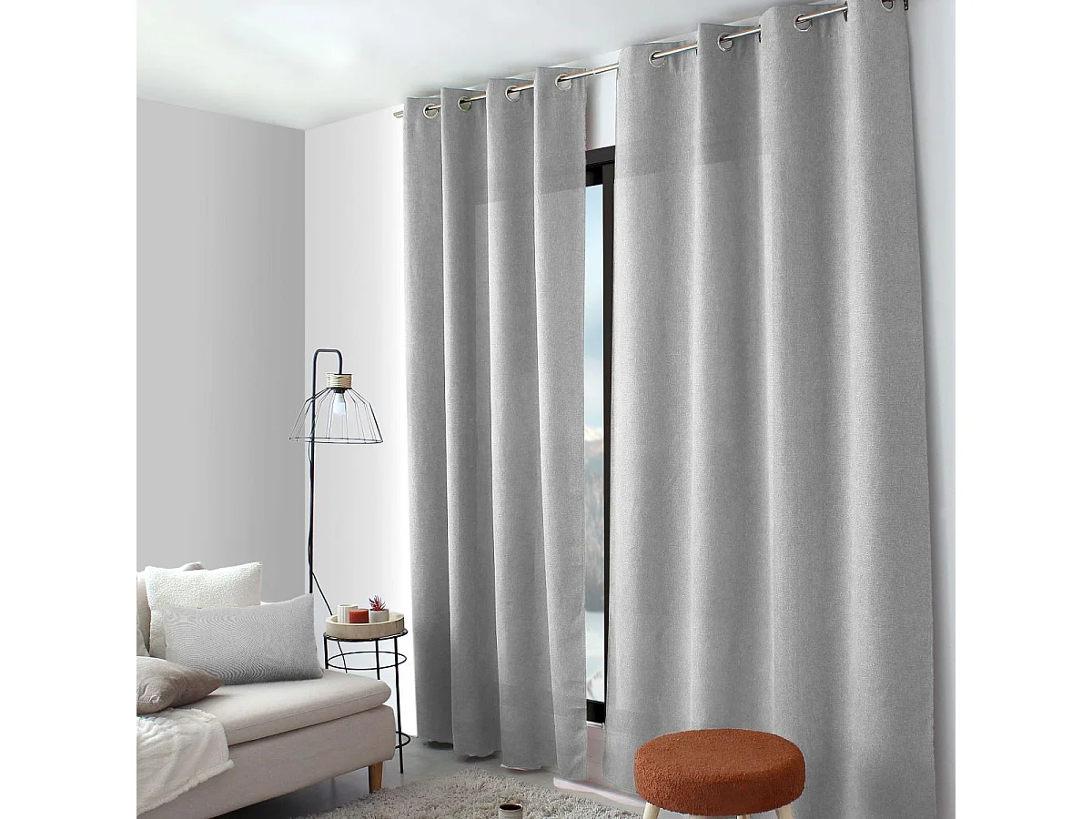 Ösenvorhang aus Chenille-Samt 140 x 240 cm