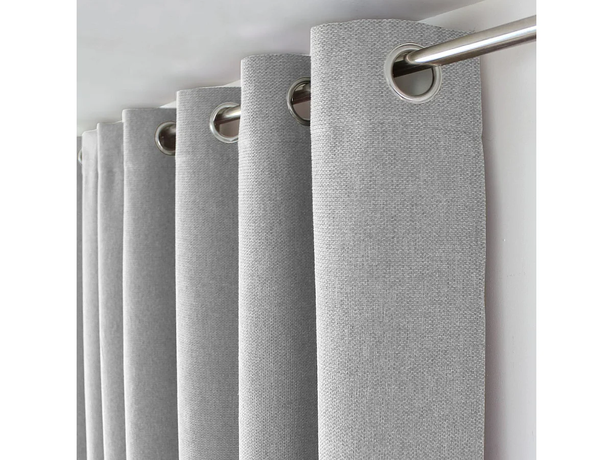 Ösenvorhang aus Chenille-Samt 140 x 240 cm