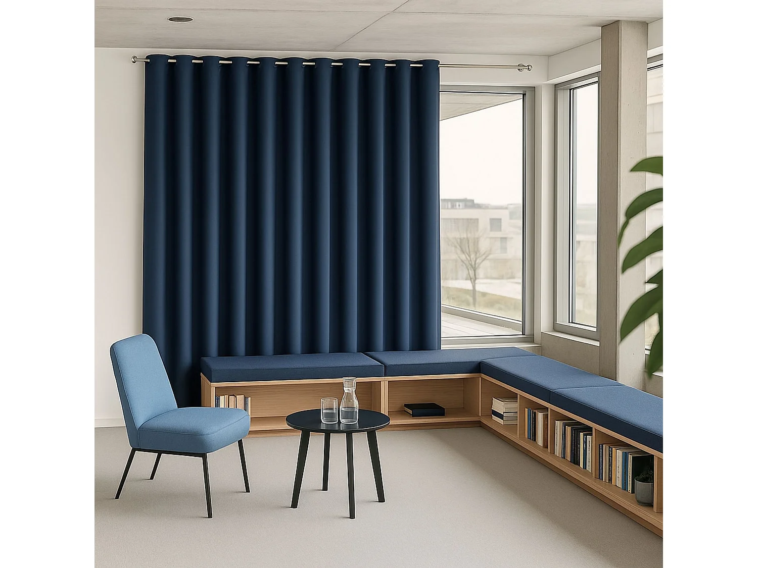 Cortina opaca ignífuga M1 140 x 260 cm