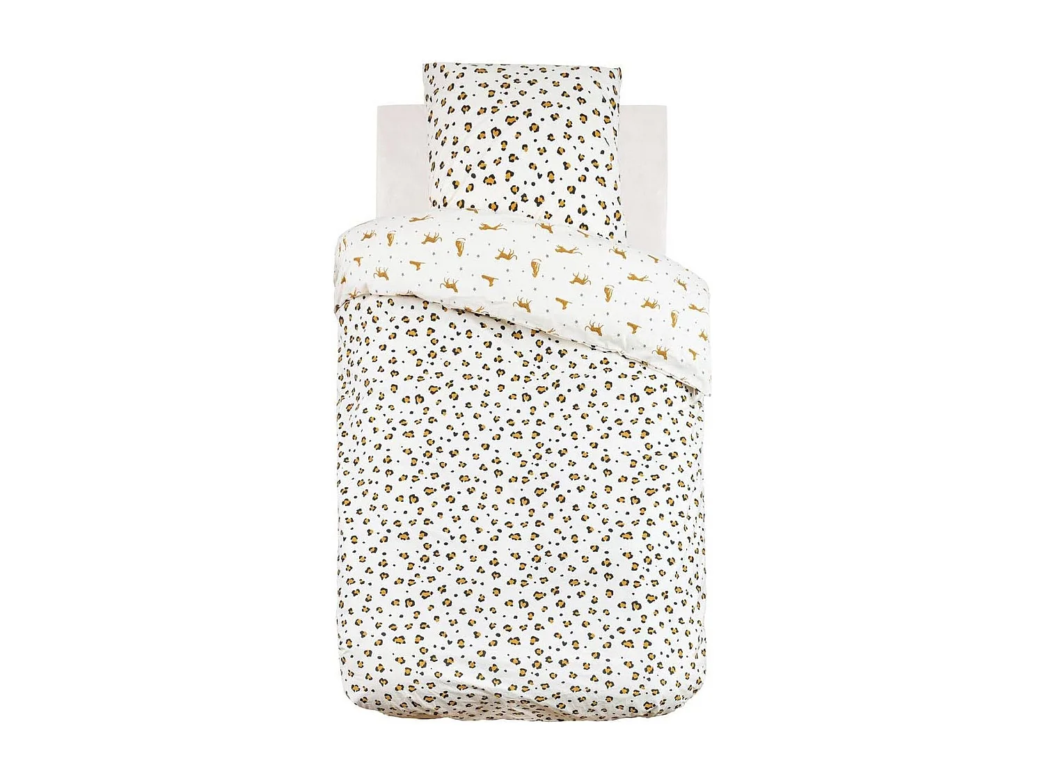 Wende-Bettwäsche Leopard für Kinder 140 x 200 cm